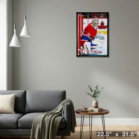 Carey Price Montreal Canadiens Framed 20" x 29" On Post Save Canvas 22.5" x 31.5"